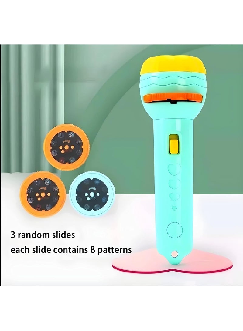 كشاف عرض القصص للأطفال 2 في 1 بروجكتور ويدوي، مصباح عرض صور تعليمية للأطفال مع 3 أقراص و24 صورة مختلفة، كشاف ليلي مع جهاز عرض شرائح للحيوانات والقصص، لعبة تعليمية لتنمية الخيال والتفكير الإبداعي، مصباح إسقاط قبل النوم للأطفال والرضع، كشاف ضوئي LED آمن للأطفال مع بطاقات عرض، لعبة تعليم مبكر للرضع والأطفال الصغار، هدية مثالية للأطفال للبنات والأولاد، كشاف محمول لغرفة الأطفال والرحلات الليلية، جهاز عرض صور يحول غرفة الطفل إلى مسرح قصصي تفاعلي - Image 4